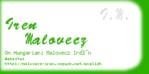 iren malovecz business card